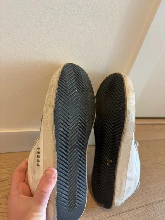 Golden Goose Superstar Sneakers White Grey Star Distressed EU 39 - Picture 7 of 9